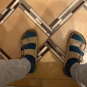 Birkenstock Arizona suede leather mens sandal